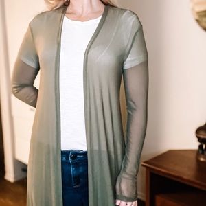 Women’s Sheer Green Kimono